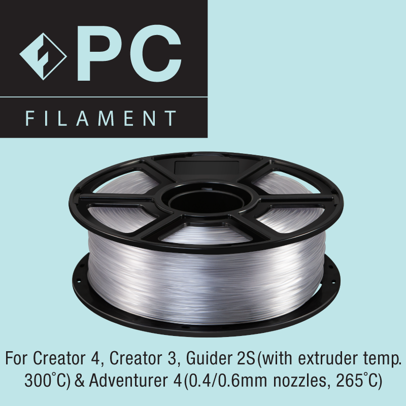 SUNLU PC Transparent 3D Printer Filaments 1.75mm, Easy to Use - 1 Kg