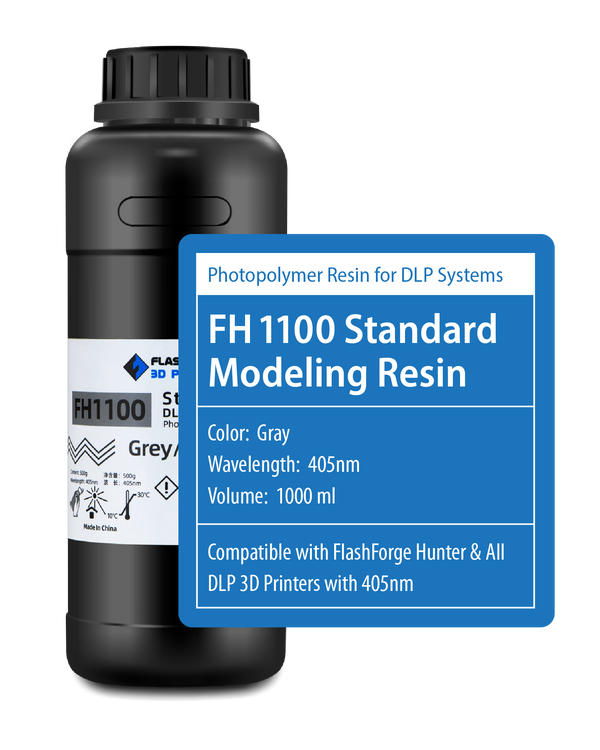 FlashForge Modeling Resin 1 Liter - Grey Color
