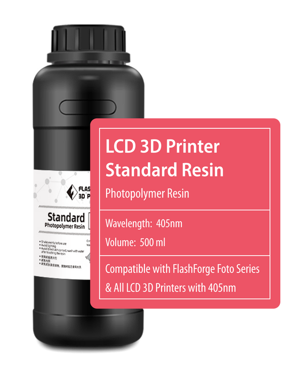FlashForge LCD 3D Printer Standard Resin - 500 ML