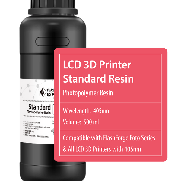 FLASHFORGE Résine pour imprimante 3D, résine LCD durcie aux UV, avec  photopolymère standard 405 nm (0,5 kg blanc) - Cdiscount Informatique